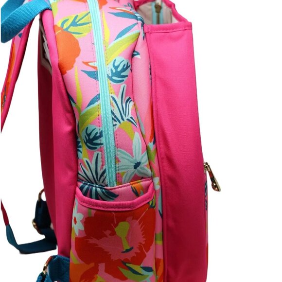 Spartina 449 Pink Tropical Tennis Backpack - Picture 4 of 8